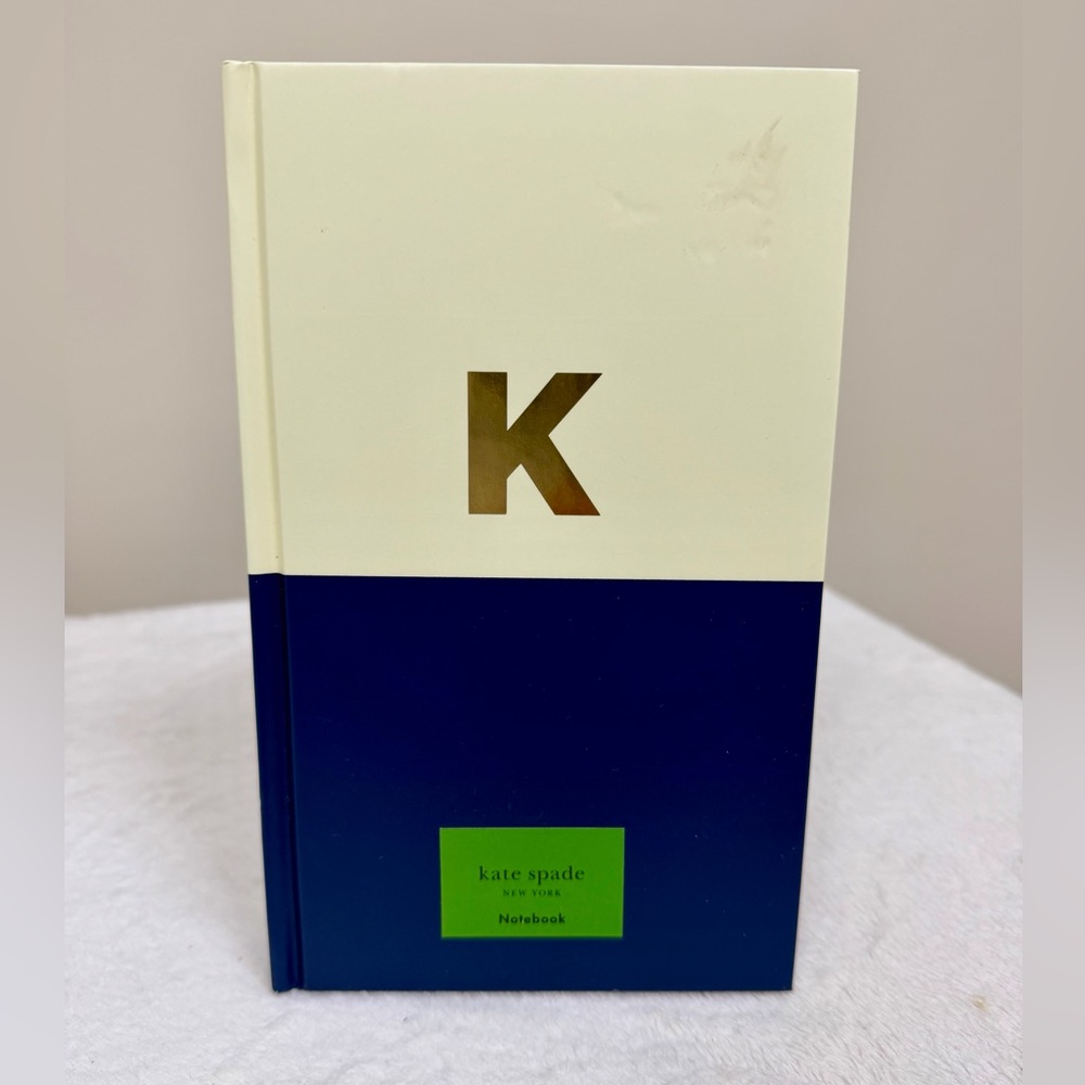 kate spade Two-Tone Hardcover Lined Notebook with Gold K